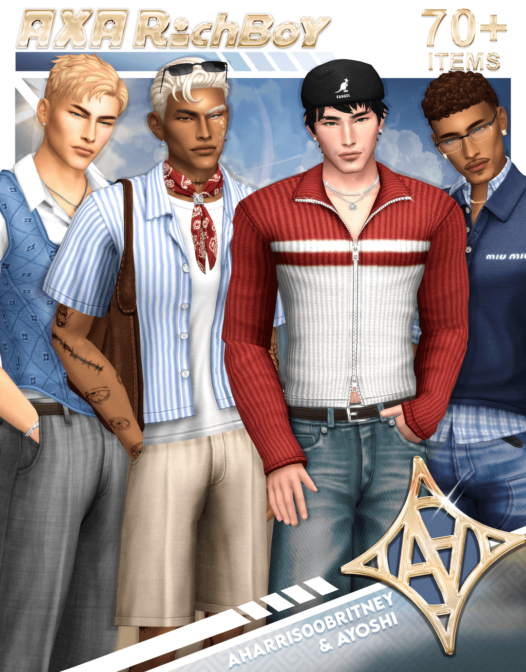 Коллекция одежды AxA Richboy 70+ CAS Items